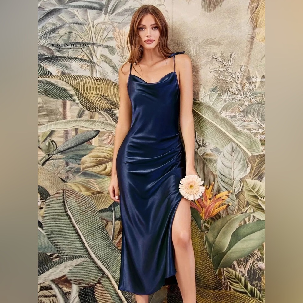 Forever 21 Royal Blue Satin Dress